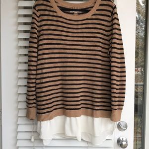 Loft Oatmeal/Black Sweater